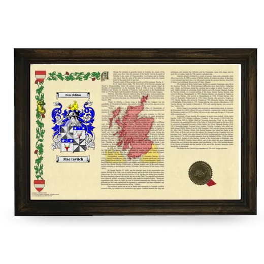 Mac tavitch Armorial Landscape Framed - Brown